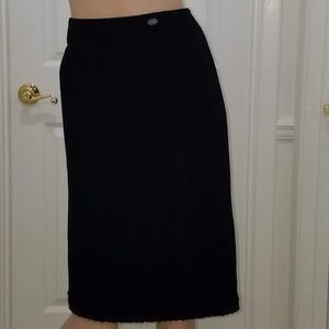 Classic CHANEL Skirt w/ Braided Chain Trim at Hem